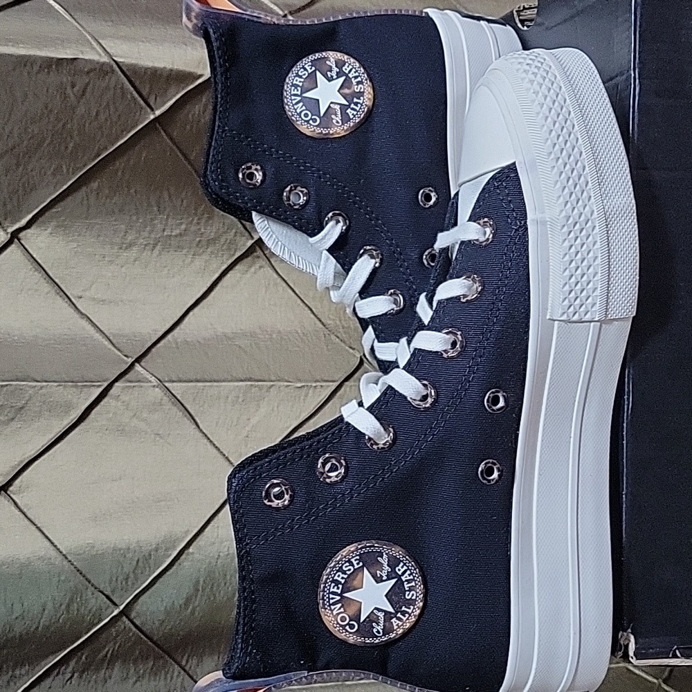 NWT- RARE Converse CTAS Lift Platform in Tortoise, Black & White - Picture 8 of 9